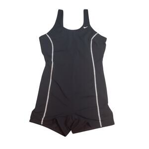 Nike Hydrastrong Black Legsuit Size 34 / WMS 8 Chlorine-Resistant Swimwear